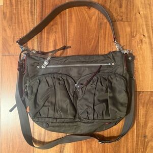 MZ Wallace Olive Green Nylon Shoulder Bag with crossbody strap